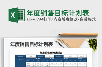 2024年年度销售目标计划表免费下载