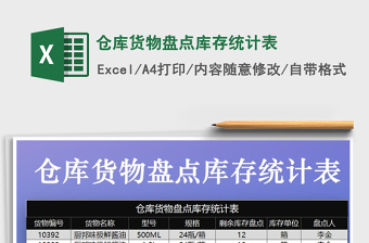 2025年仓库货物盘点库存统计表