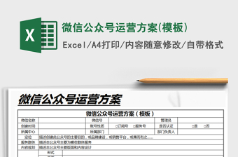 2024年微信公众号运营方案(模板)免费下载