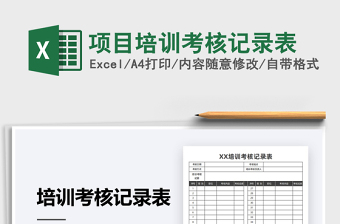 2025年项目培训考核记录表