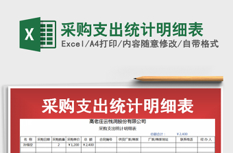 2025年采购支出统计明细表