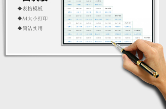 2025年九九乘法口诀表