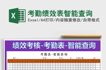 2025年考勤绩效表智能查询