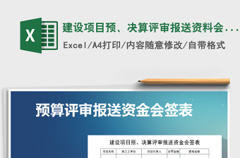 2025年建设项目预、决算评审报送资料会签表免费下载