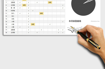 2025年学生上课签到表（内置公式）