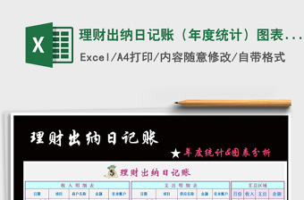 2025年理财出纳日记账（年度统计）图表分析免费下载