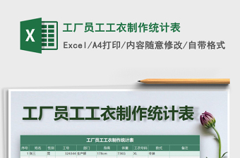 2025年工厂员工工衣制作统计表免费下载