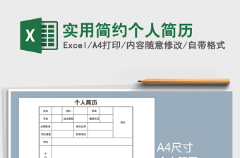 2024年实用简约个人简历excel表格