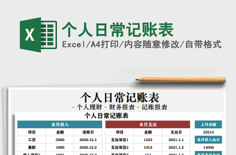 2025年个人日常记账表