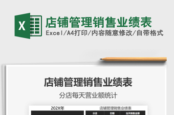 2025店铺管理excel表格大全