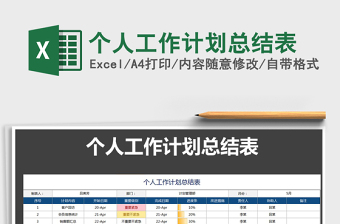 2025年个人工作计划总结表