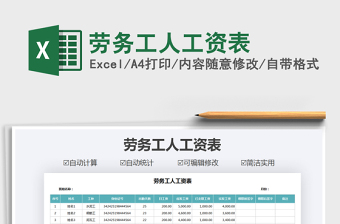 2025年劳务工人工资表