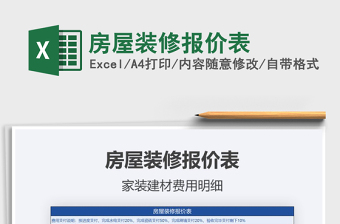 2025年房屋装修报价表