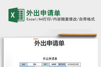 2025年外出申请单