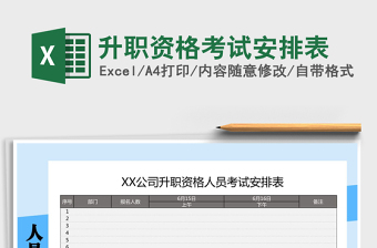 2025年升职资格考试安排表