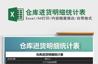 2025年仓库进货明细统计表