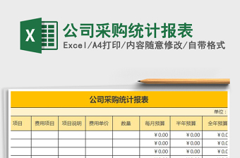 2025年公司采购统计报表免费下载