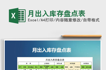 2025年月出入库存盘点表