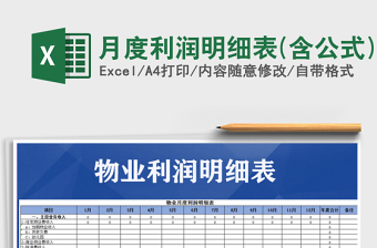 2025年月度利润明细表(含公式)免费下载