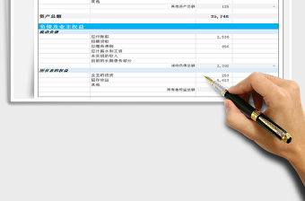 2024年资产负债表流动资产表excel表格