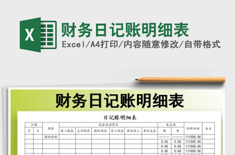 2025年财务日记账明细表免费下载