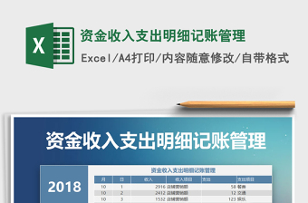 资金收入支出明细记账管理