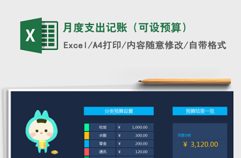 2024预算excel表格大全