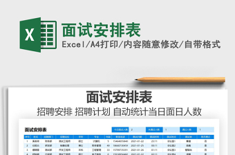 2025年面试安排表