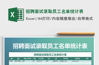 2025年招聘面试录取员工名单统计表免费下载