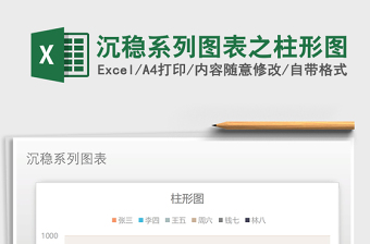 2025年沉稳系列图表之柱形图免费下载