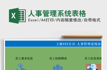 2024年人事管理系统表格excel表格