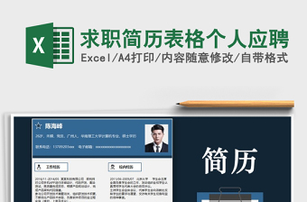 2025年求职简历表格个人应聘