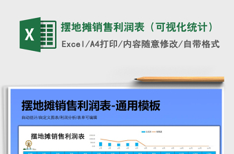 2025年摆地摊销售利润表（可视化统计）