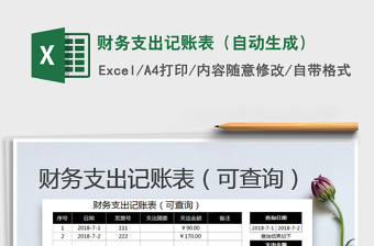 2025年财务支出记账表（自动生成）免费下载