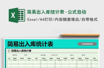 2025年简易出入库统计表-公式自动免费下载