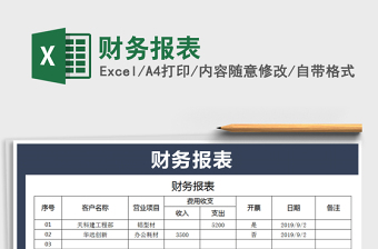 2024年财务报表免费下载