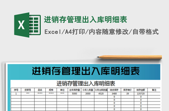 2024年进销存管理出入库明细表免费下载