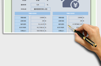 2024年房贷计算器-公式自动生成免费下载