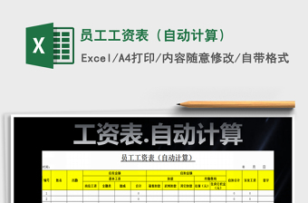 2024年员工工资表（自动计算）exce表格