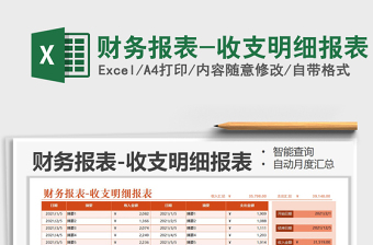 2025年财务报表-收支明细报表