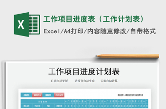 2024年工作项目进度表（工作计划表）