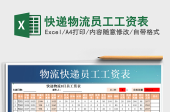 2025年快递物流员工工资表免费下载