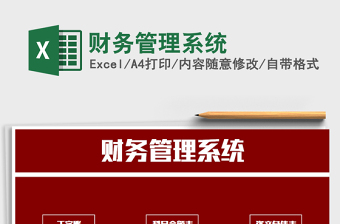 2024年财务管理系统exce表格