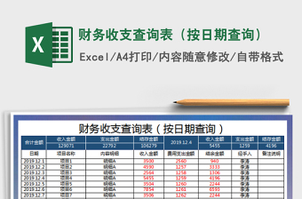 2025年财务收支查询表（按日期查询）
