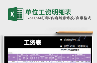 2025年单位工资明细表