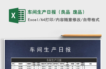 2025年车间生产日报（良品 废品）