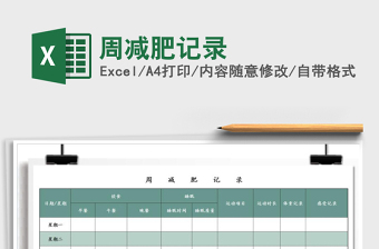 2025记录减肥的excel表格图片大全