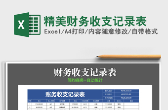 2025年精美财务收支记录表免费下载