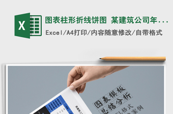 2025年图表柱形折线饼图 某建筑公司年度各项目部工程量报表免费下载