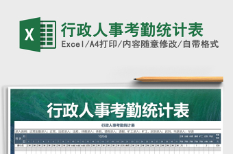 2025年行政人事考勤统计表